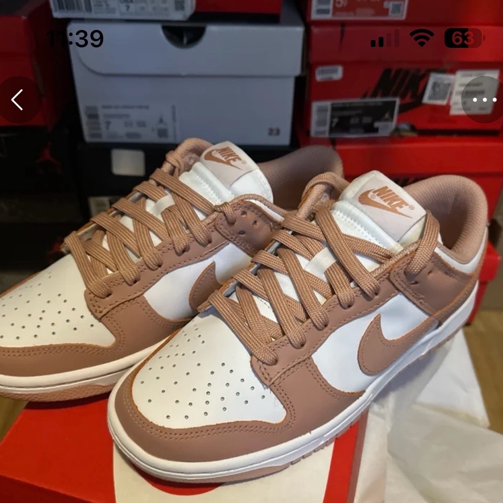 Nike White and Brown Sneakers